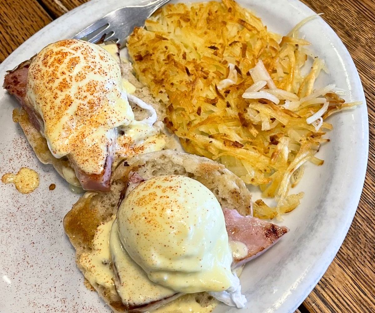 Eggs Benedict at The Depot in Leavenworth, KS