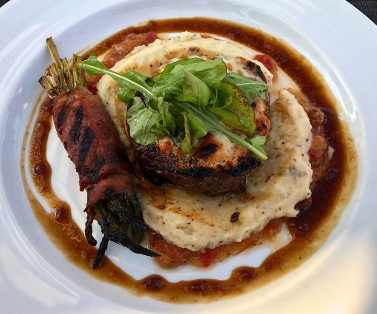 Molten Blue Cheese Encrusted Beef Tenderloin at Sarita a Restaurant in Lakewood, OH