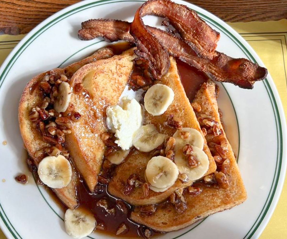 Bananas Foster French Toast at The Midtowner in Hattiesburg, MS
