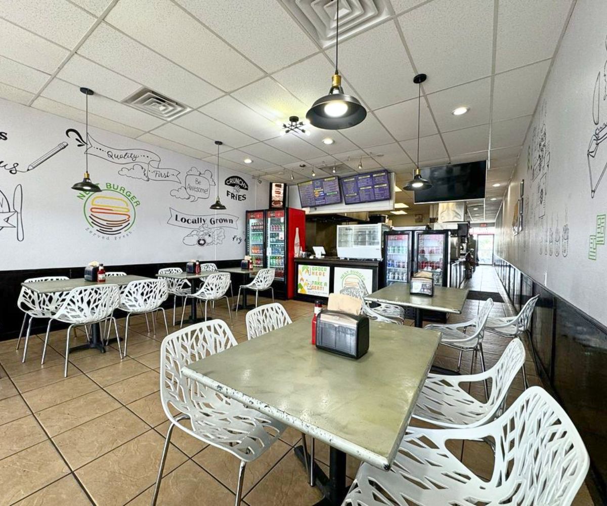 interior of Nest Burger in Plano, Texas