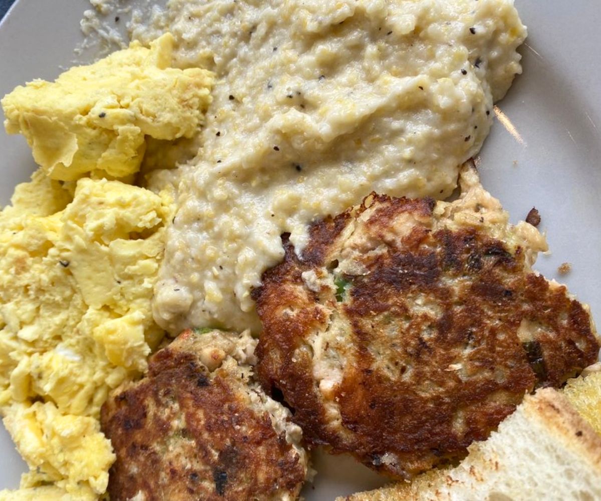 Salmon Croquettes & Grits at The Brunch House of Augusta in Augusta, Georgia