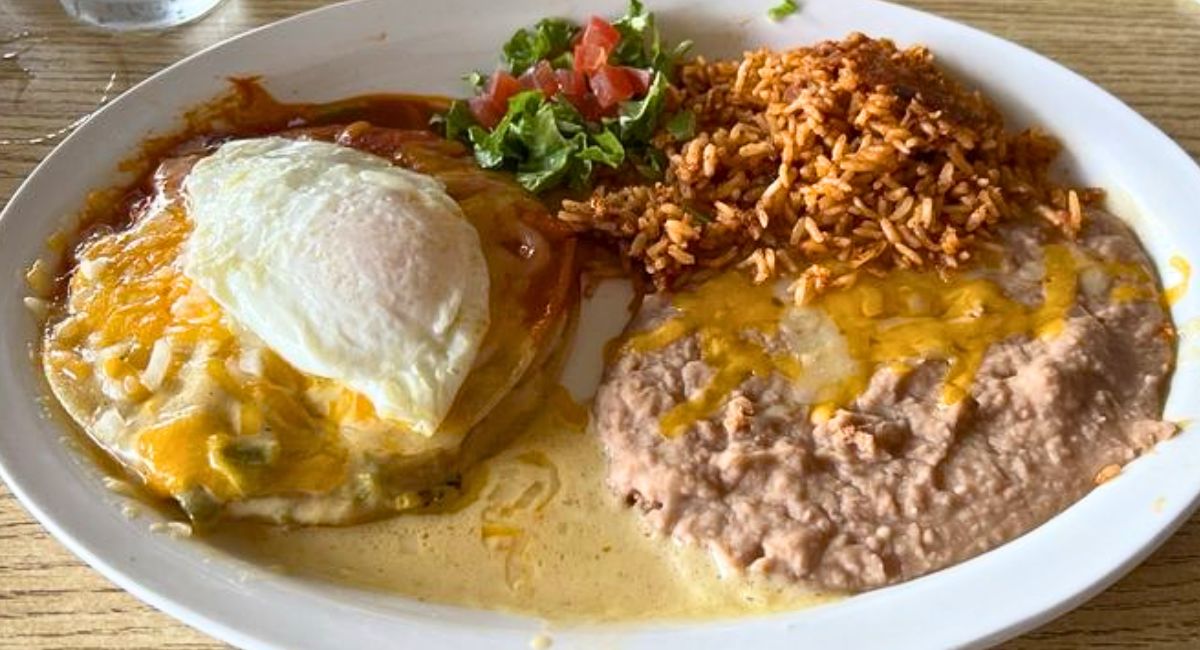 enchiladas at Chala's Wood Fire Grill in Mesilla, New Mexico