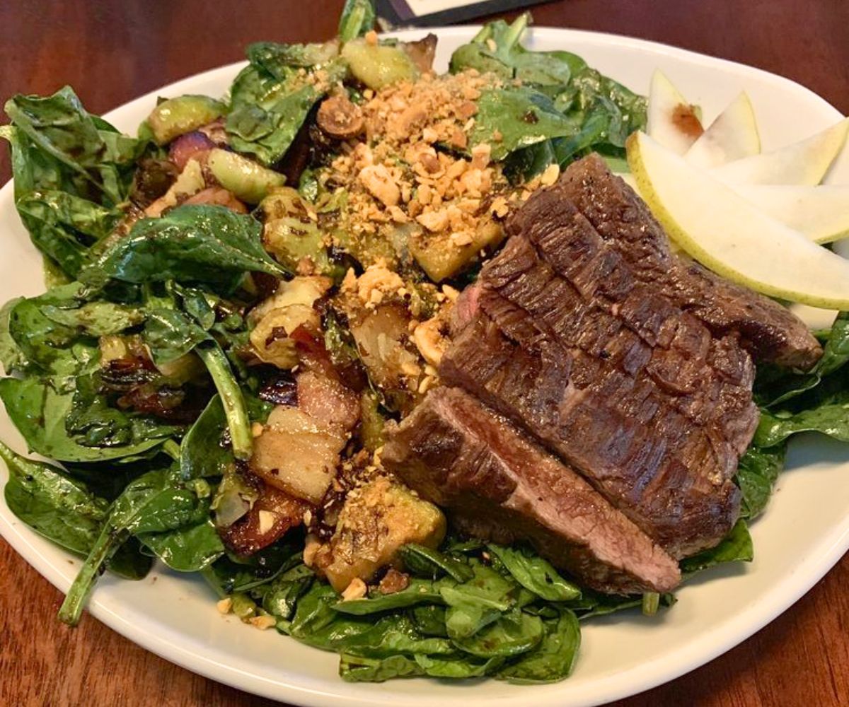 Brussels Sprout Salad (with steak) at Ruby Owl in Oshkosh, WI