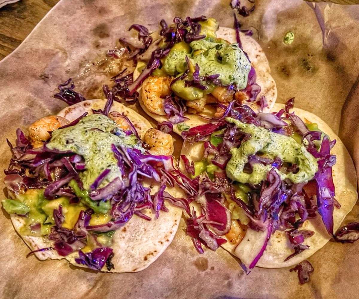 Shrimp Tacos at Cunningham's on the Lake in Kearney, Nebraska