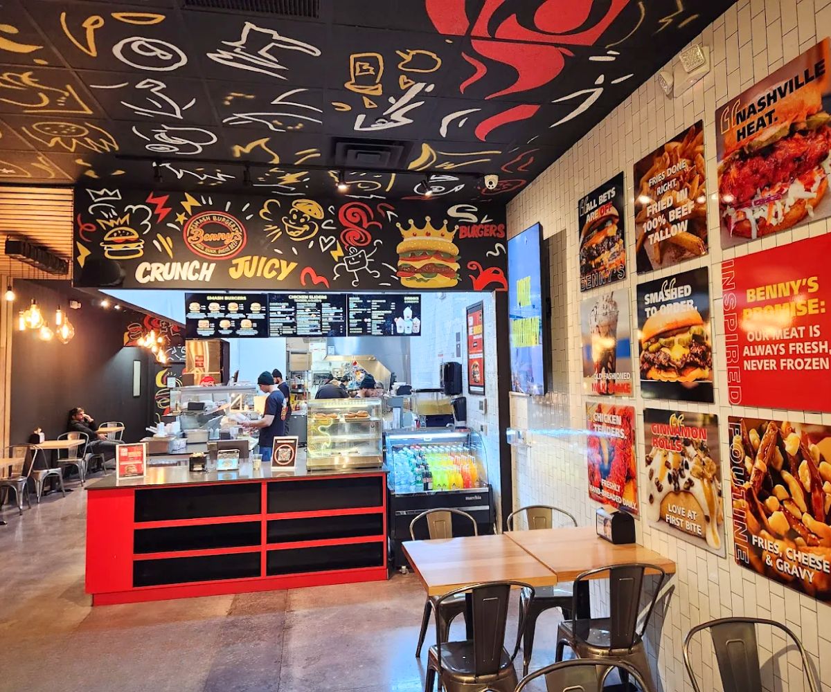 interior of Benny's Smash Burgers in Plantation, FL