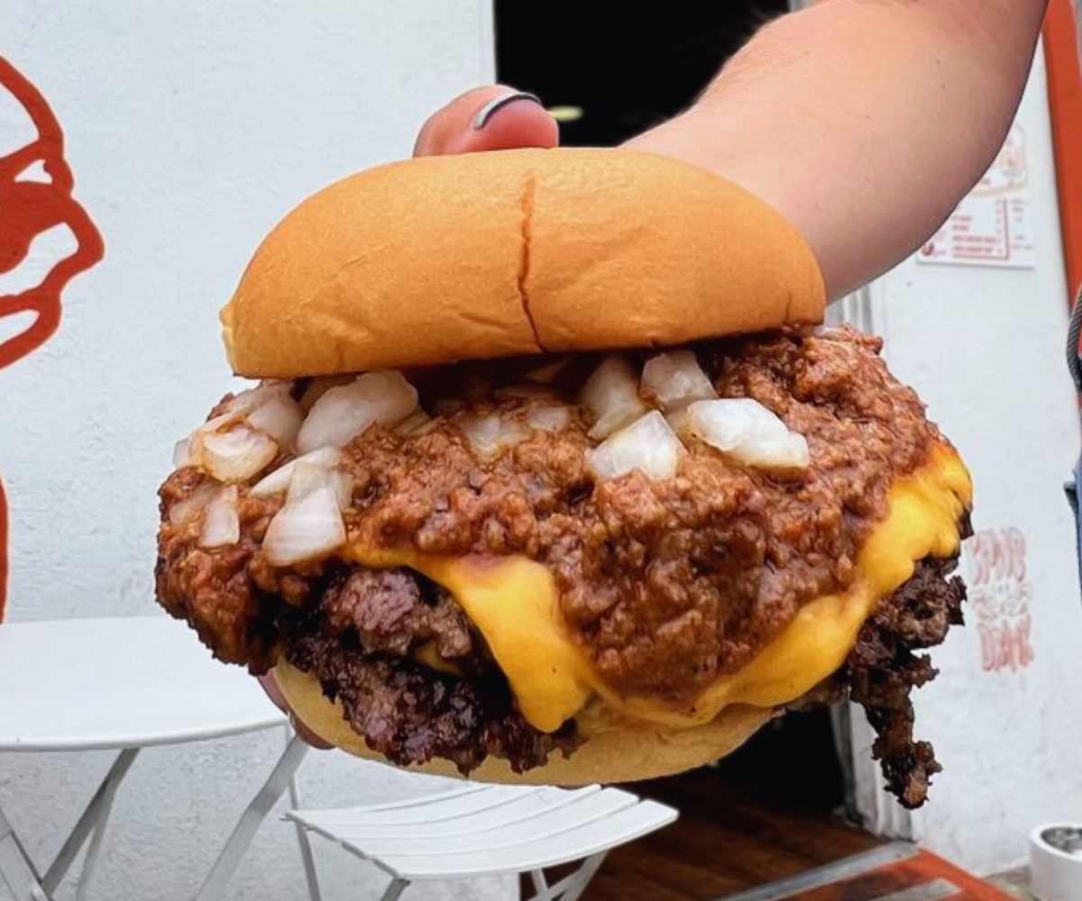 chili burger at Proudly Serving in Long Beach, CA