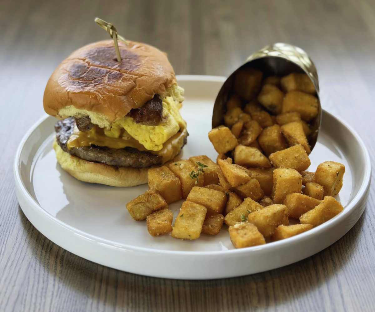 breakfast sandwich at goldie's brunch boutique in somers Wisconsin