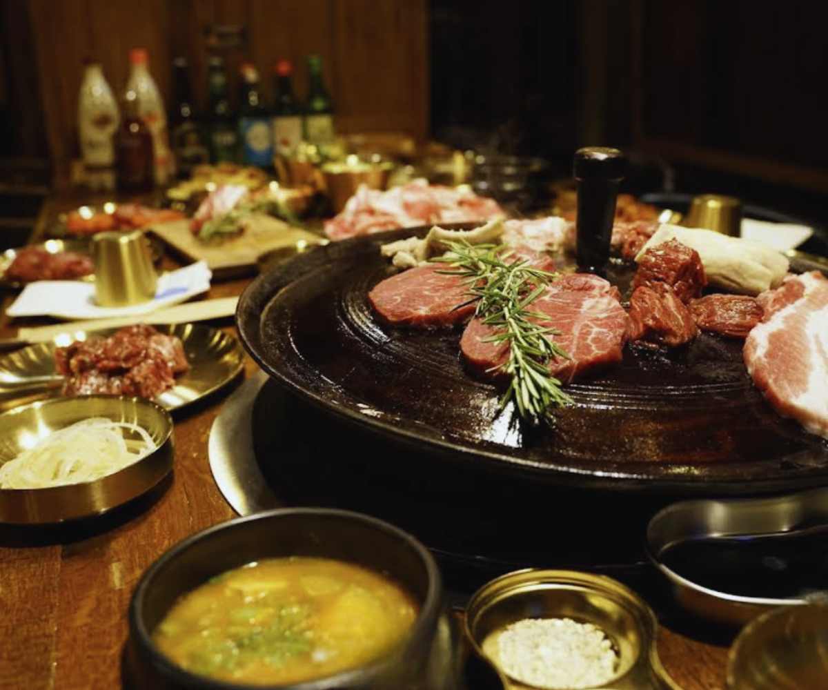 beef grilling at blacksmith bbq in bayside NY