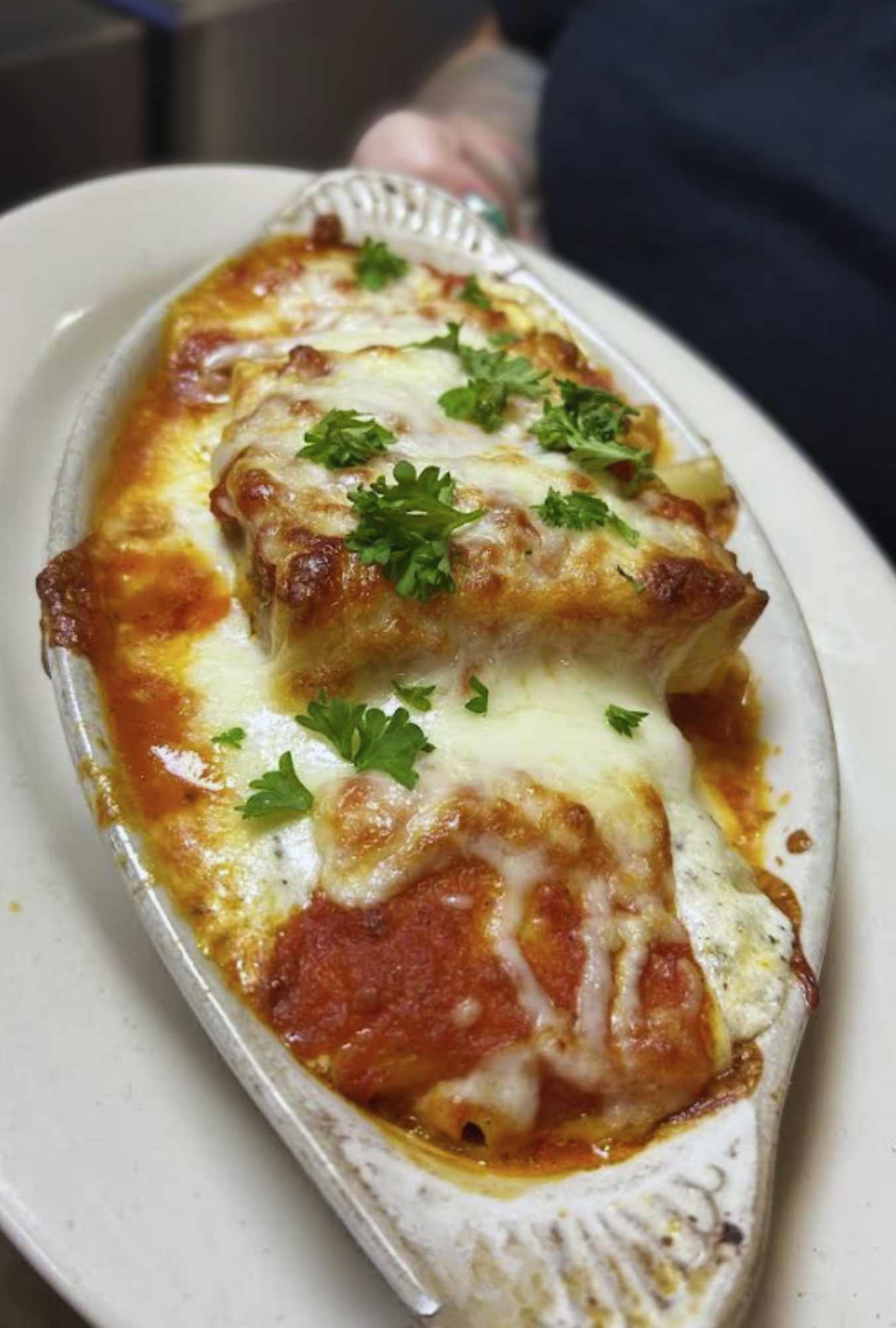 lasagna at joe's italian restaurant in Hobbs, New Mexico