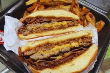 Blue Bird Burgers - Tex Mex Burger with Side of Fries