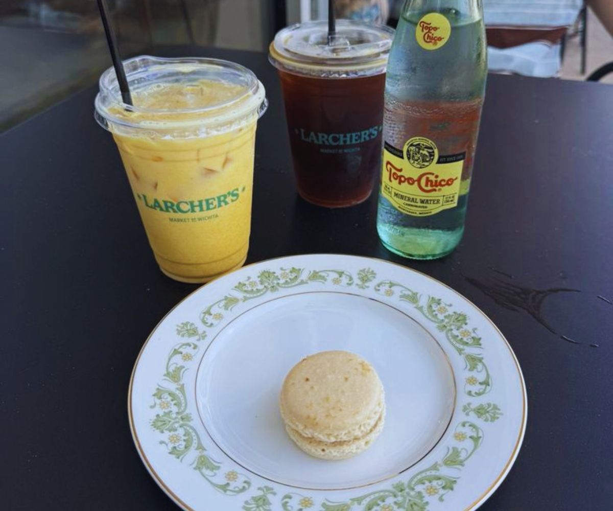 Larcher's Market - Golden Milk Latte with Coconut Milk & Macaroons