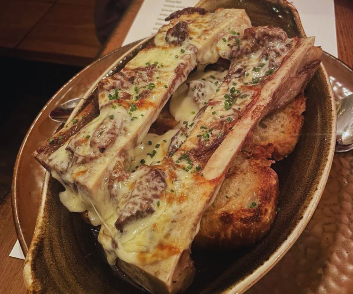 Beacon Grille - Bone Marrow Braised Beef Short Rib, Caramelized Onions, Provolone Cheese & Focaccia