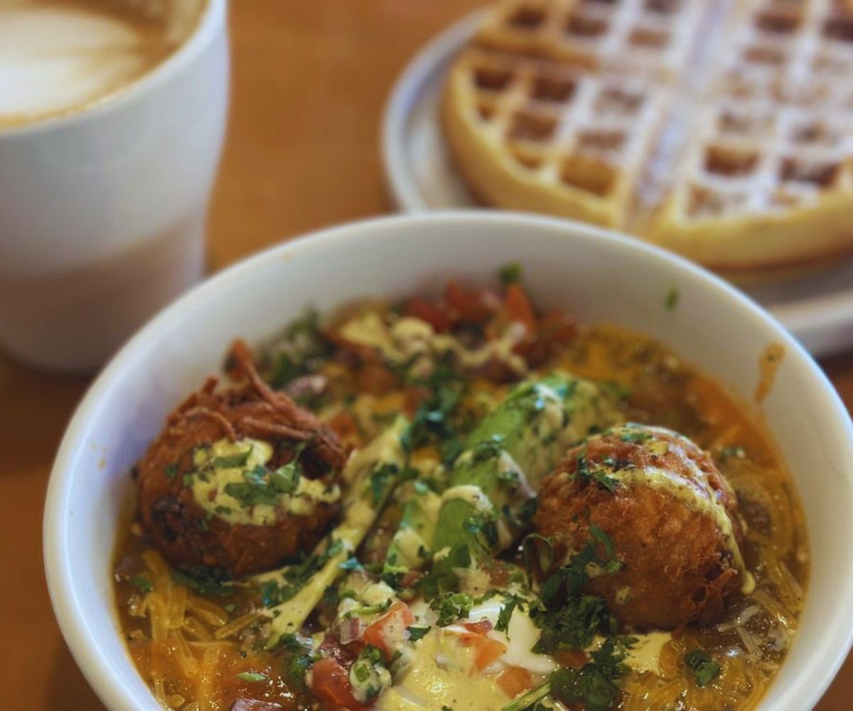Twisted Egg - Hangover Bowl, Belgian Waffle, & Vanilla Latte
