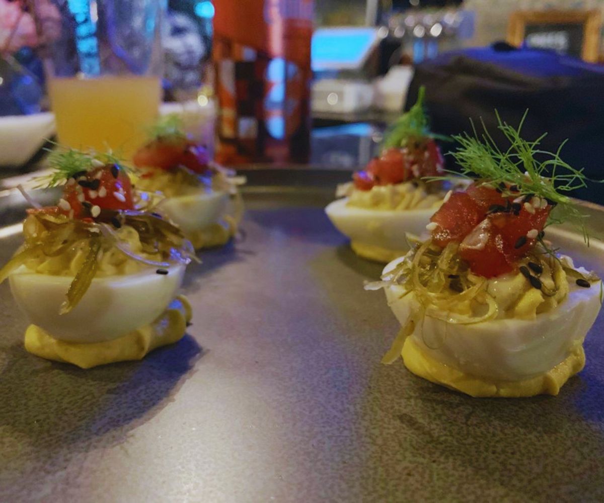 The Black Rabbit - Poke Deviled Eggs