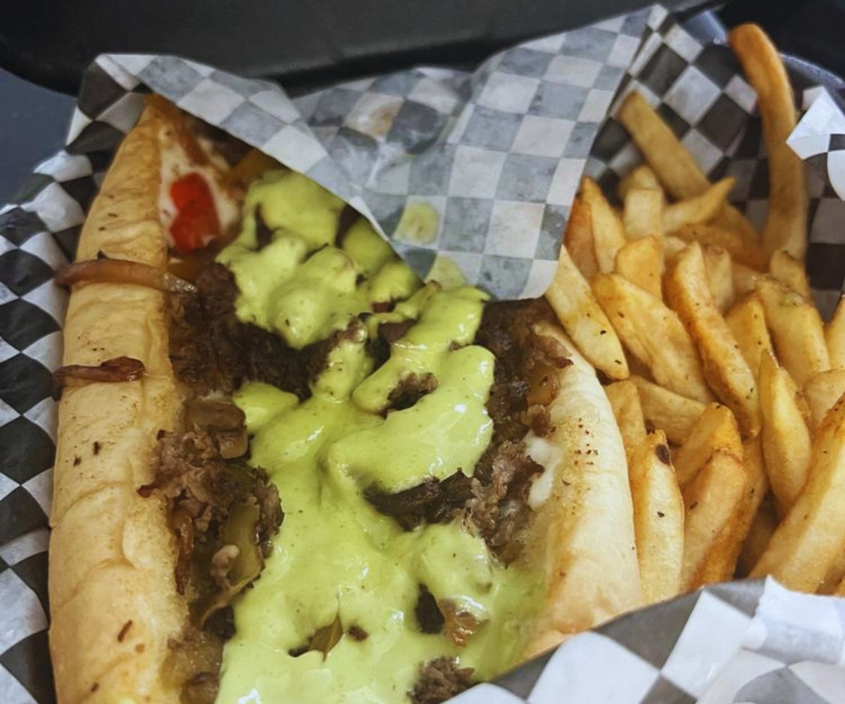 Aztec Burgers - Aztec Philly Sandwich & Crunchy Fries