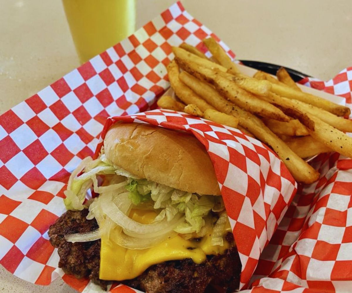 Secret Burger Kitchen Tacoma Smash Burgers - Under Cover Double 2/3 lbs Cheese Smash Burger with Fries