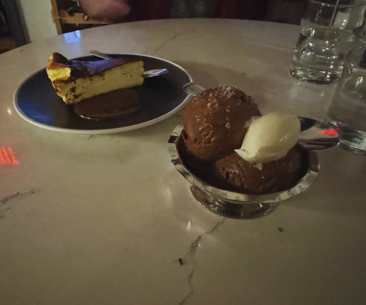 Blanca Food + Wine - Chocolate Mousse and Basque Cheesecake