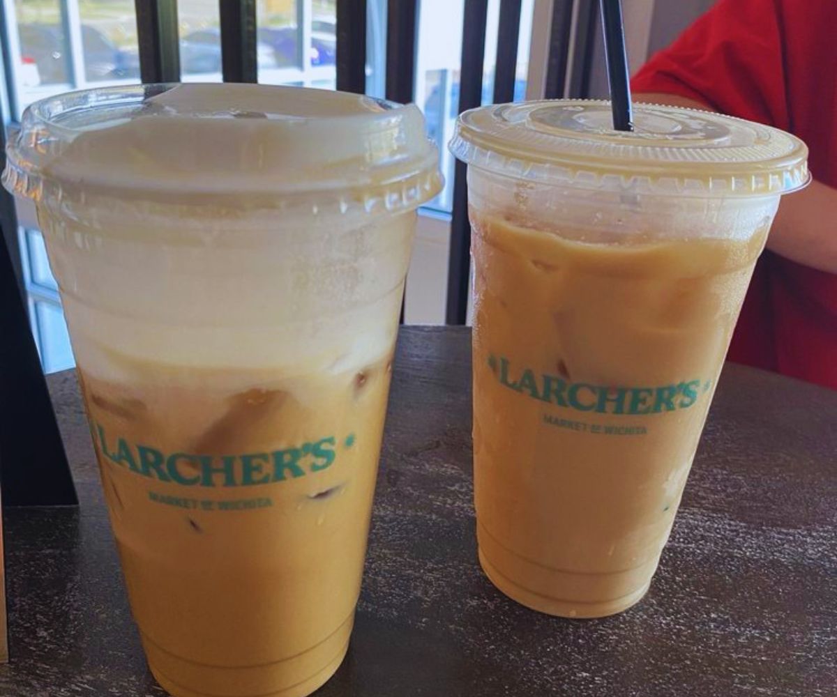 Larcher's Market - Cajeta Latte with Sweet Foam, Dirty Chai with Cinnamon Syrup