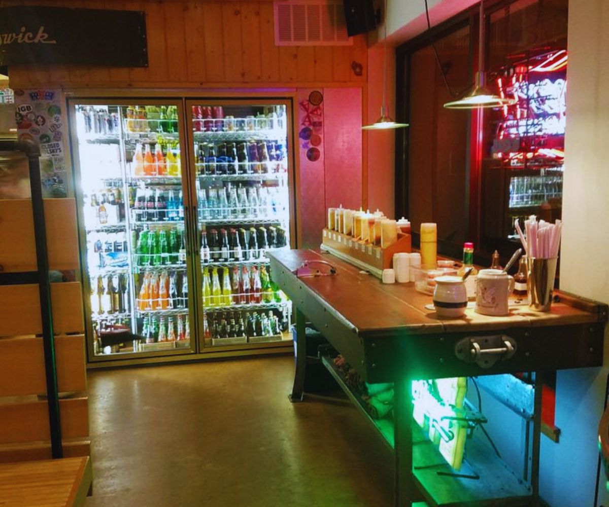 Wisconsinburger - Beer Cooler & Dining Area