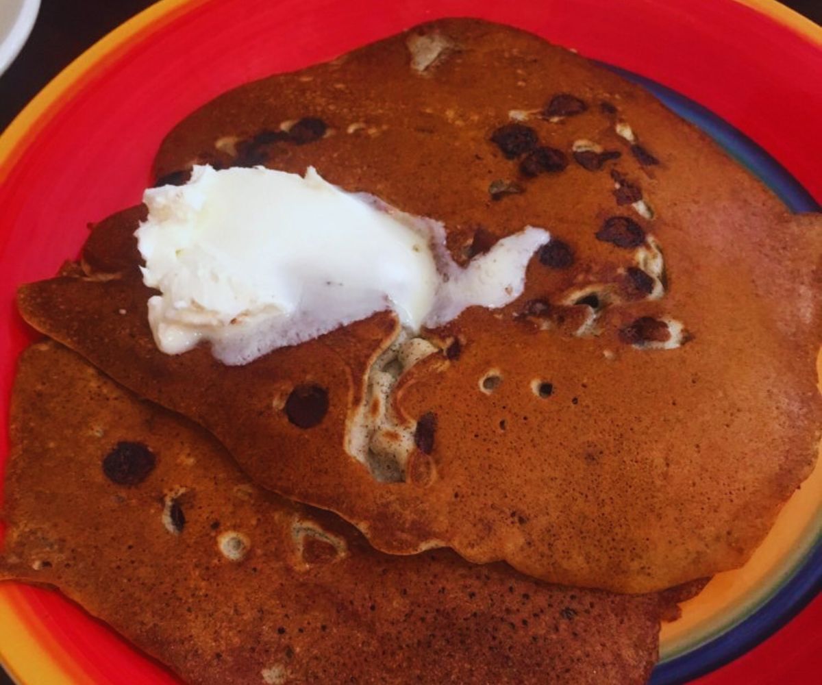 Jim's On Main - Buckwheat Pancakes with Chocolate Chips