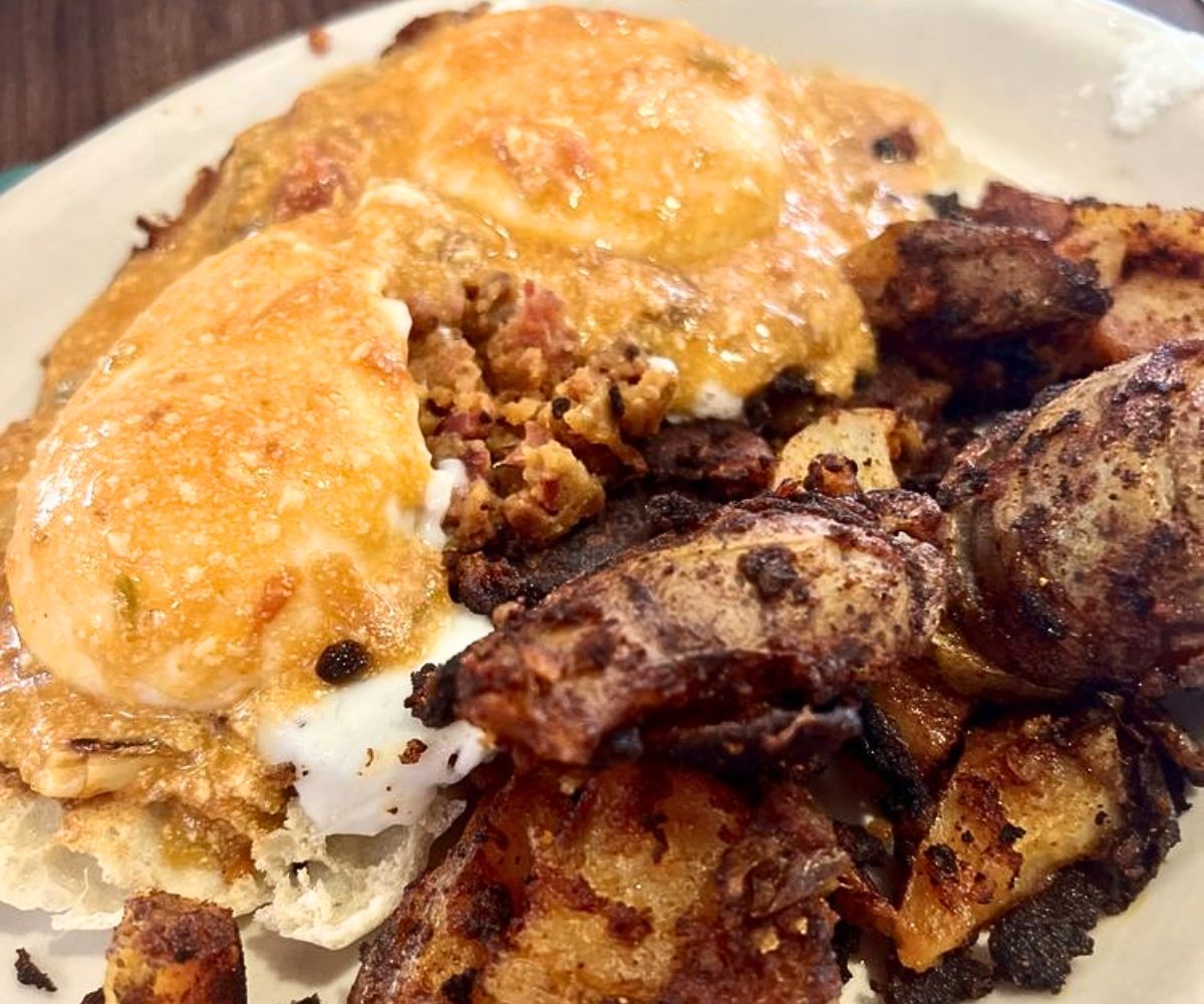 Irish Poached Eggs at Back Country Cafe in Killington, Vermont
