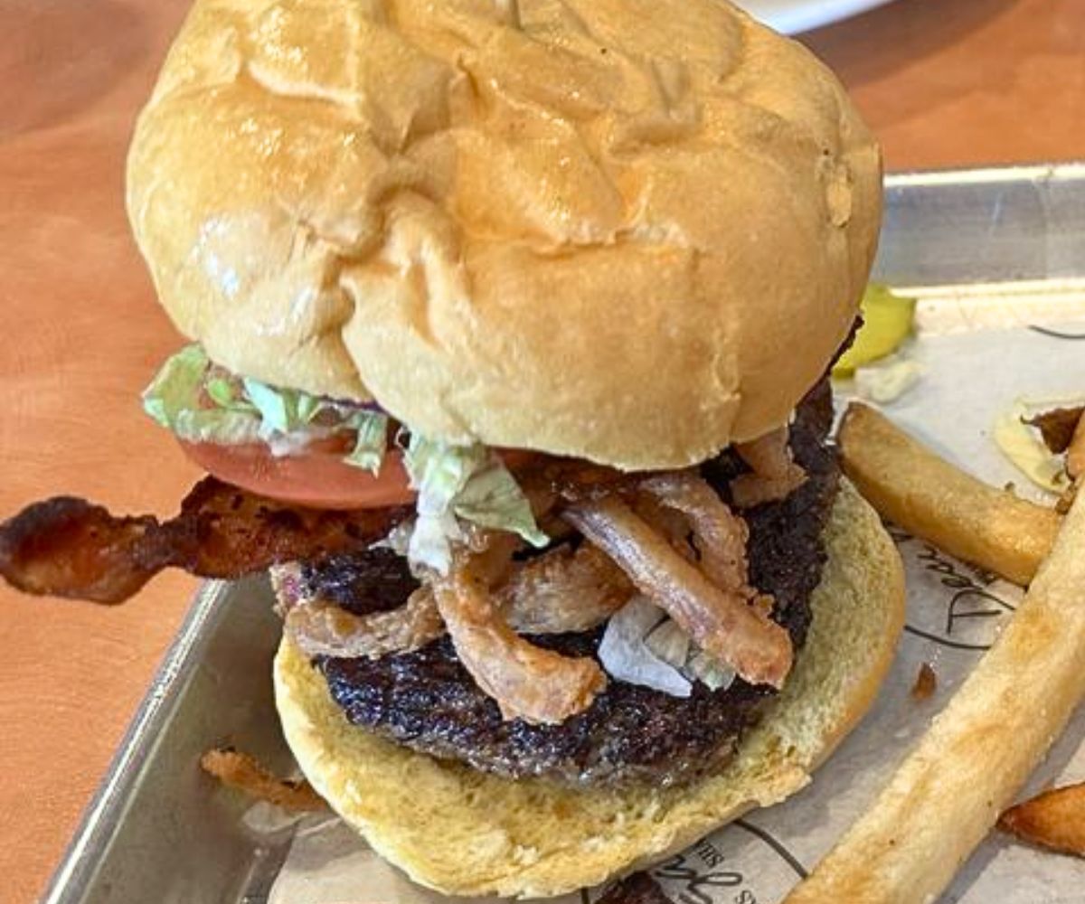 Who Dat Burger at Desi Vega's Prime Burgers and Shakes in Harahan, Louisiana