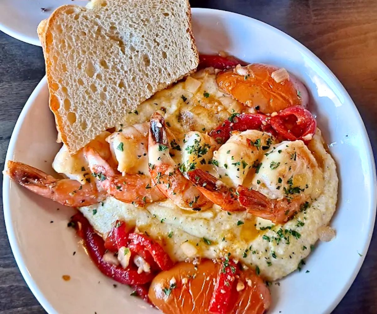 Cajun Shrimp Scampi & Grits at Toasted & Roasted in Henderson, Nevada
