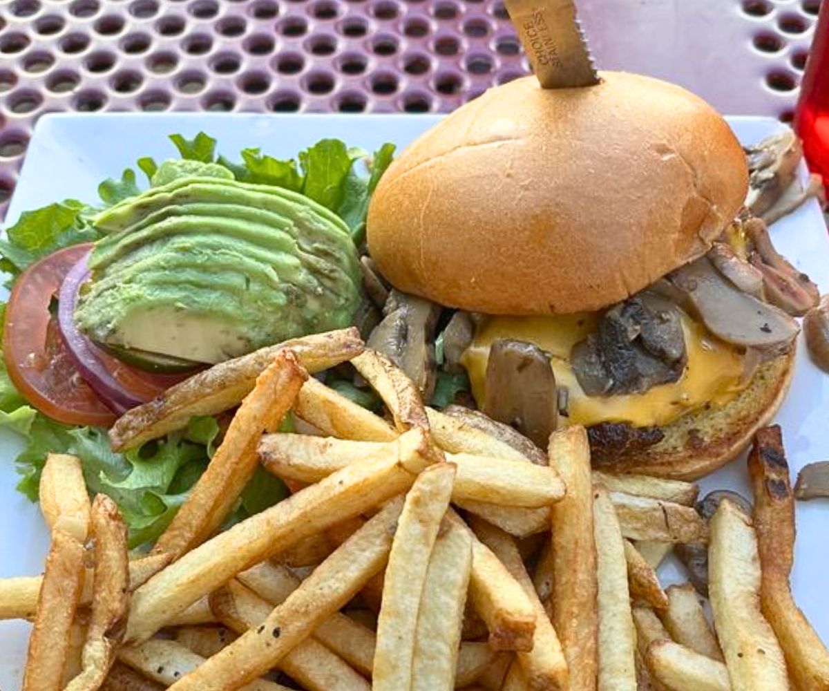 Mushroom Burger at Burgers By The Bridge in Lake Havasu City, AZ