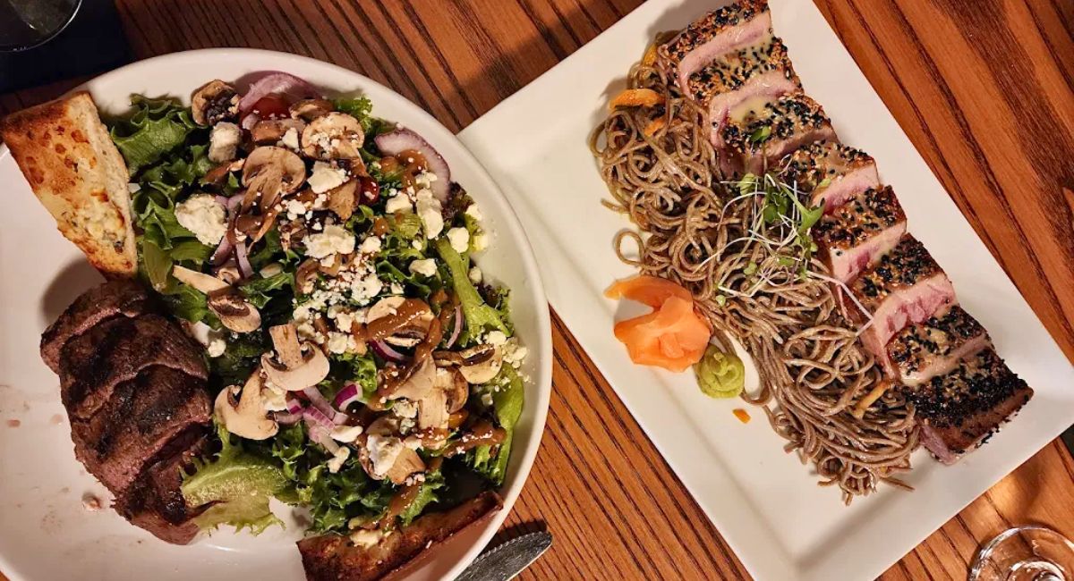 dishes at Fish Bones Grill in Lewiston, Maine