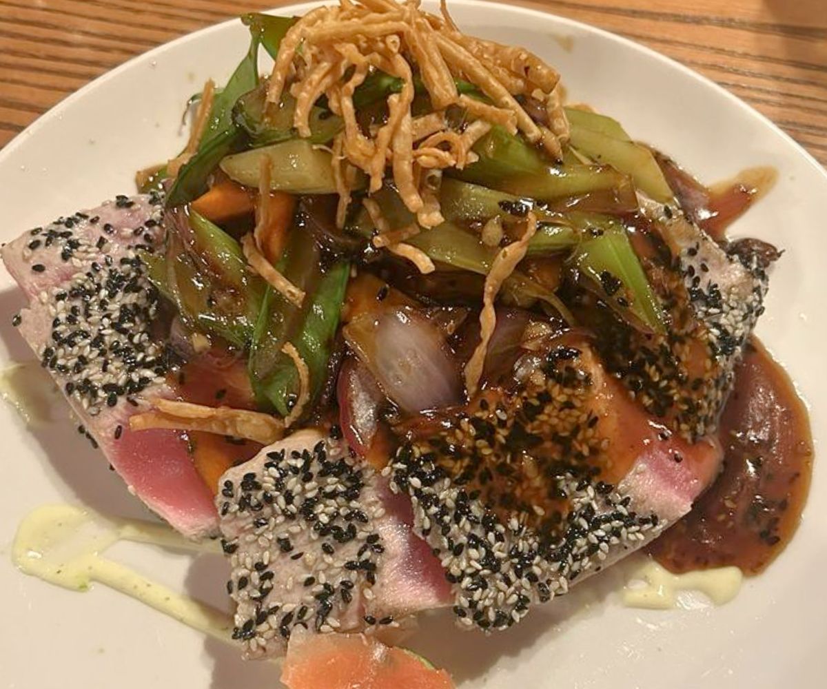 Seared Ahi Tuna at Fish Bones Grill in Lewiston, ME