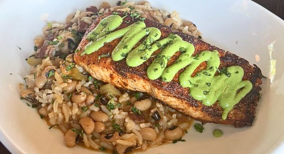Blackened Salmon at CASK Southern Kitchen & Bar in Louisville, KY