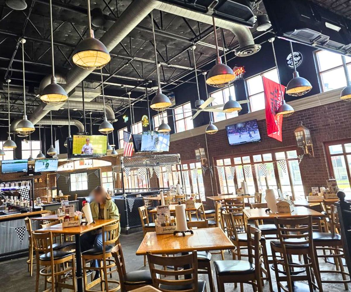 interior of Roots Burger Bar in Muncie, Indiana