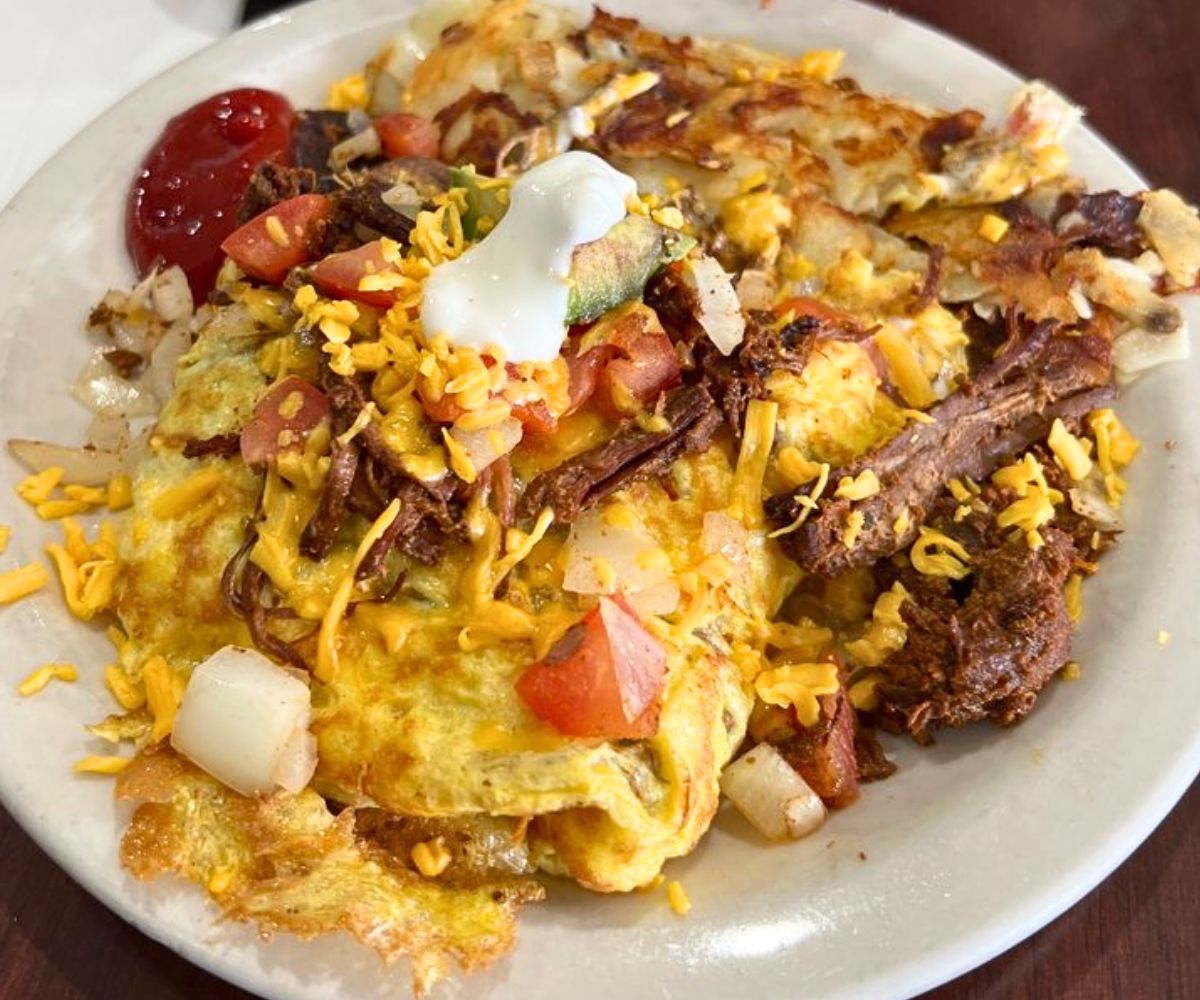 Machaca Scramble at Family House of Pancakes in Chula Vista, California