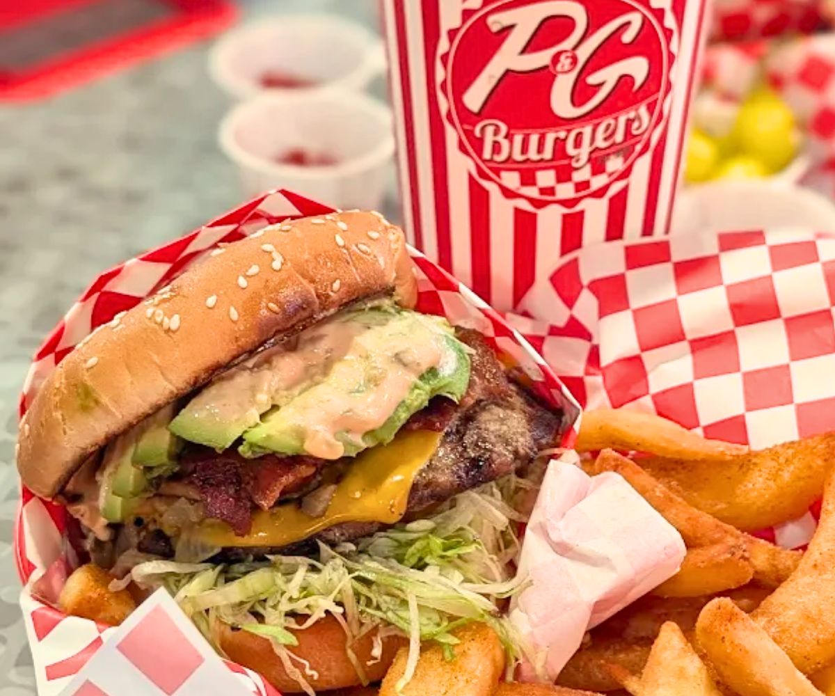Avocado Bacon Cheeseburger P&G Burgers in Colton, CA