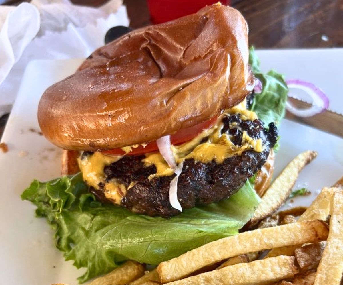 Cheeseburger at Burgers By The Bridge in Lake Havasu City, Arizona