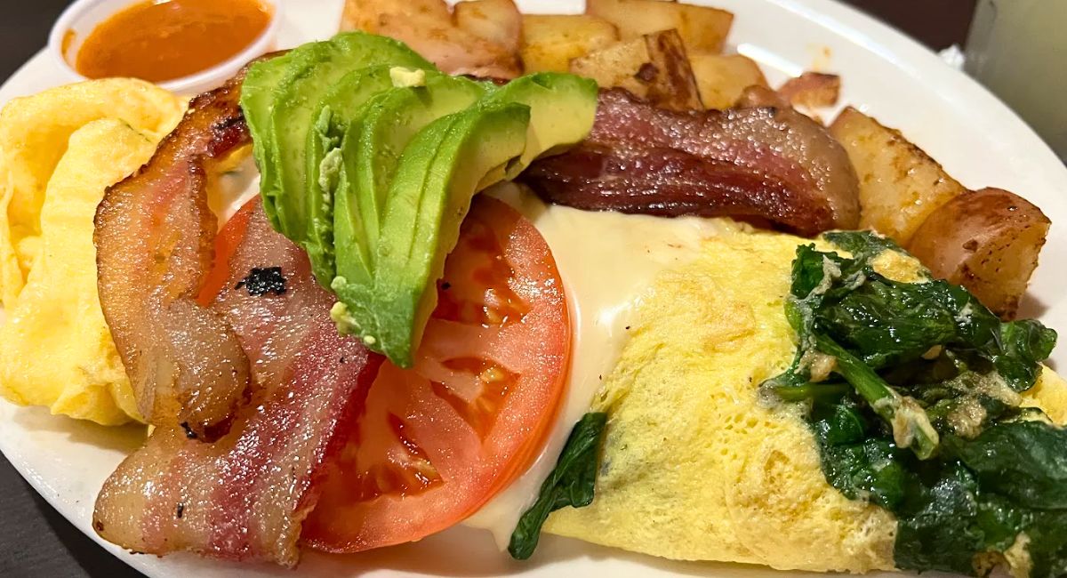 BLT Omelette at Good Day Cafe in Grand Prairie, Texas