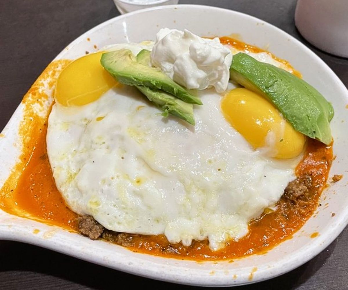 Stacked Enchilada Breakfast at Good Day Cafe in Grand Prairie, TX