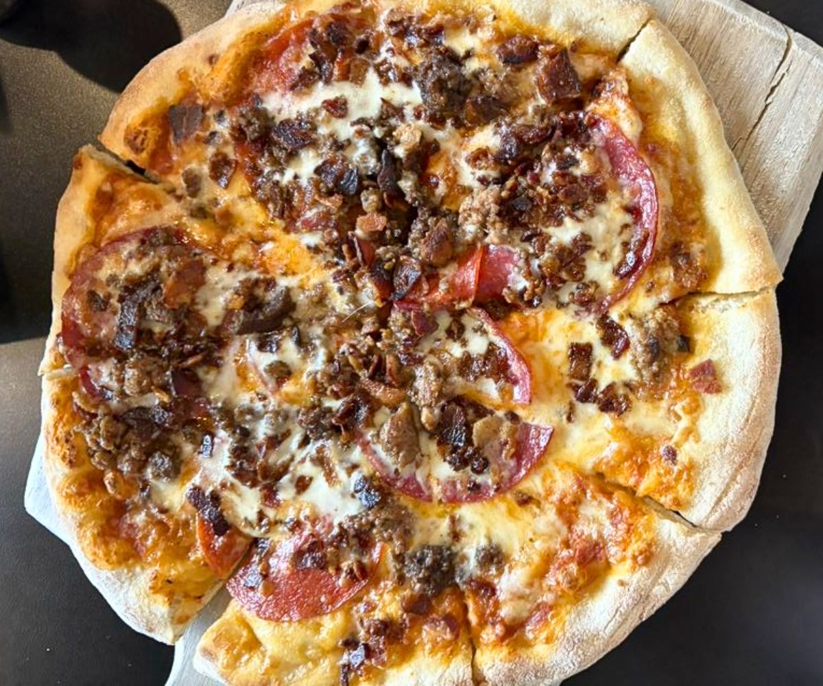 Meat Pizza at Firefly Grill STL in Chesterfield, MO