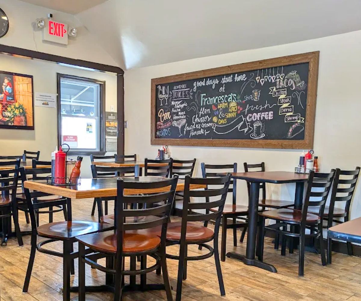 interior of Francesca's in Pawtucket, RI