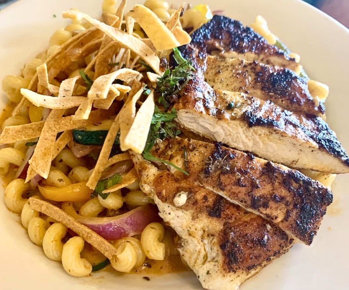 Flaming Cajun Chicken Pasta at Cliff Dining Pub in Draper, Utah