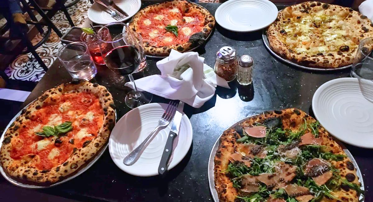 pizzas at Stanziato's Wood Fired Pizza in Danbury, Connecticut