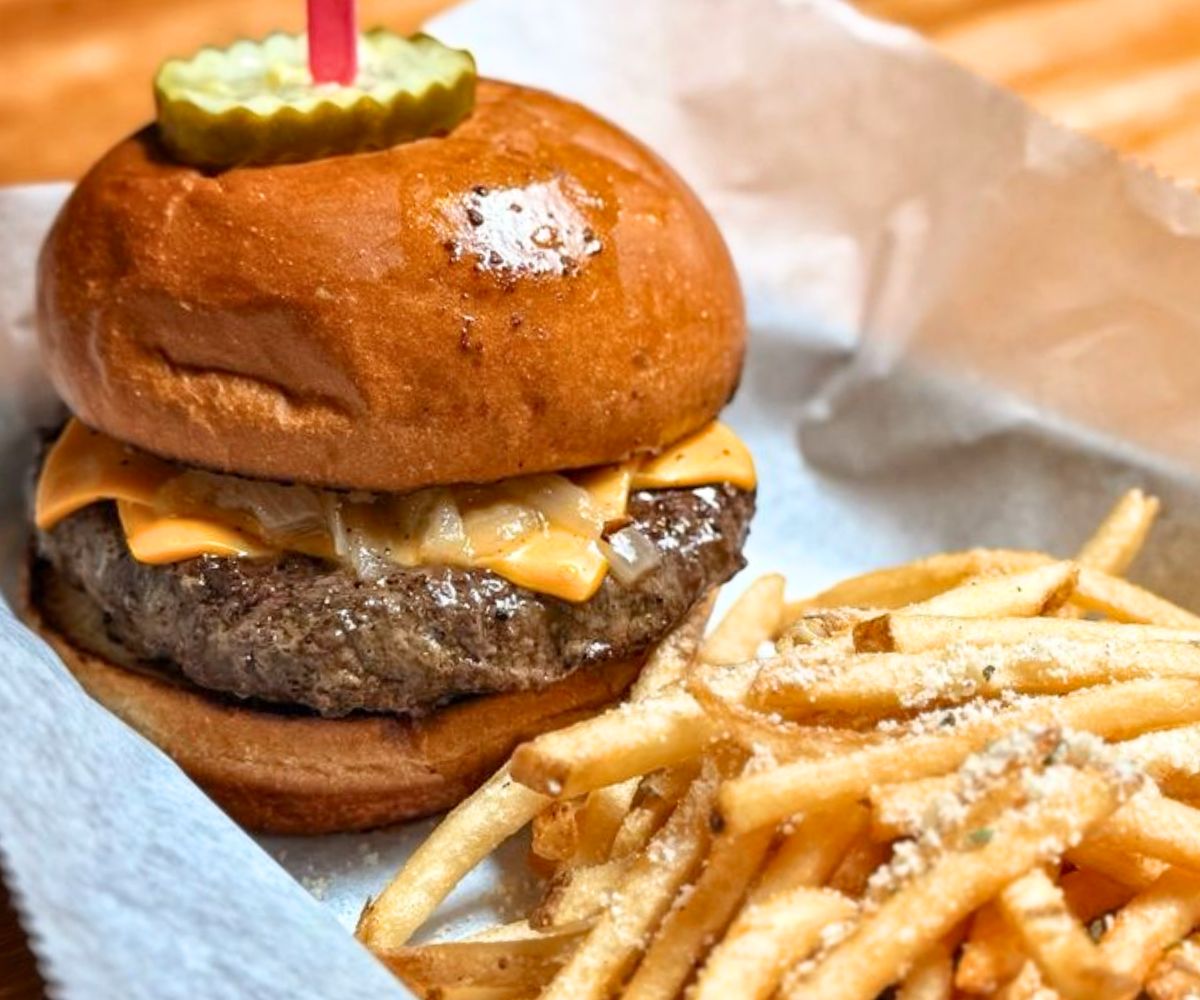 cheeseburger at Camino in West Allis, Wisconsin