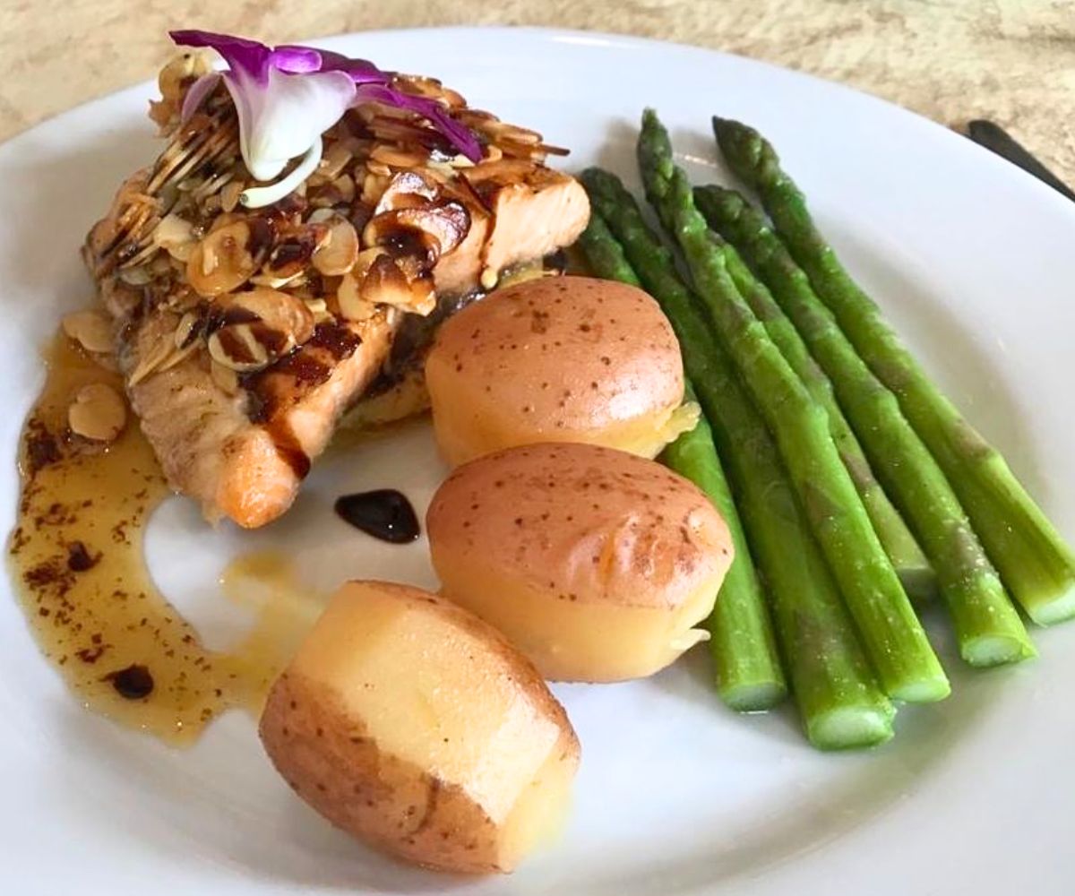 Salmon Madeira at Fernando's Dockside Grille in Port St. Lucie, FL