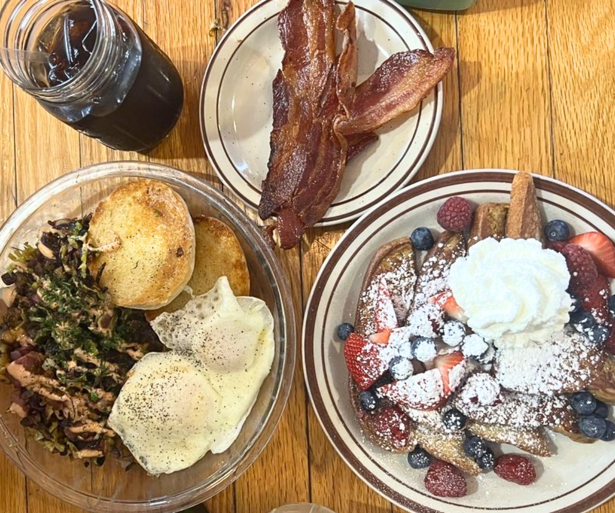 breakfast dishes at Ladybird Diner in Lawrence, Kansas