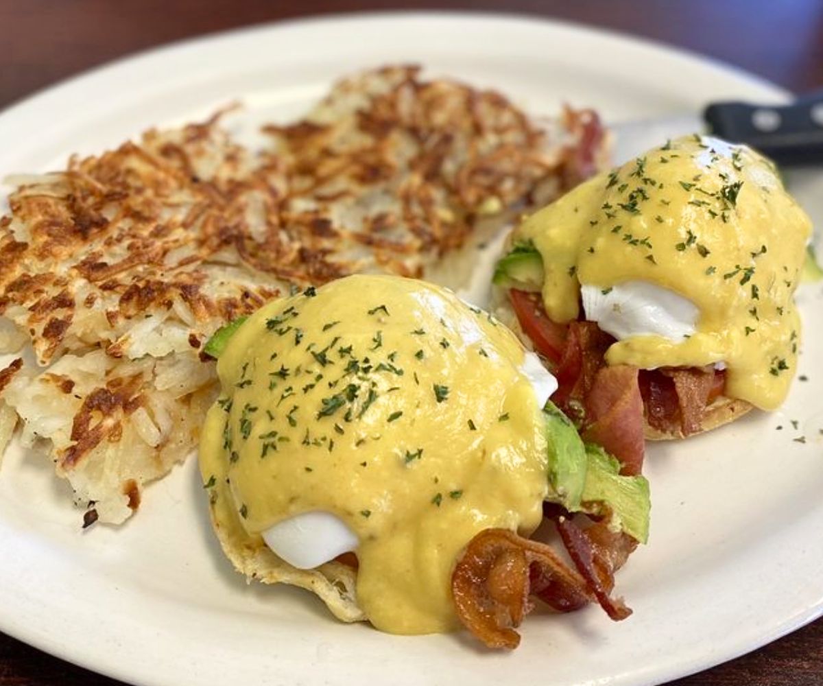 Eggs Benedict at Landmark Grill in Midvale, Utah