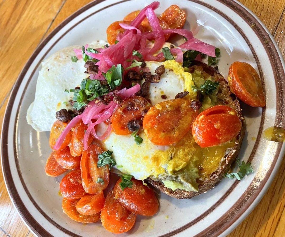 avocado toast at Ladybird Diner in Lawrence, KS