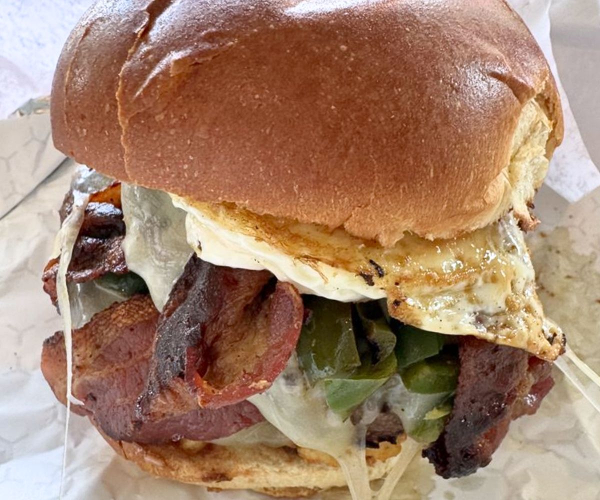 Lee Burger at Lee's Burger Place in Newton Centre, MA