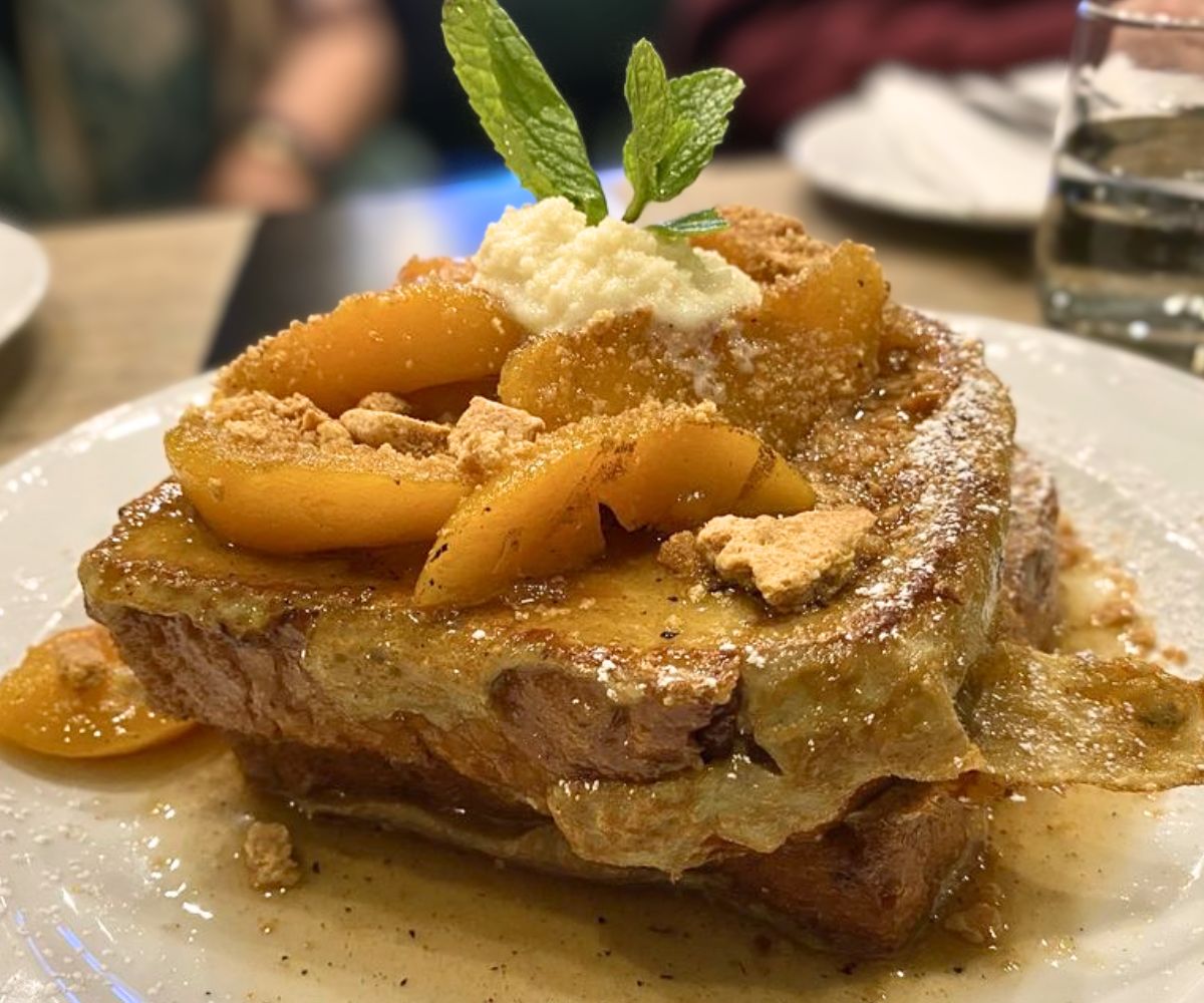 Peach Cobbler French Toast at Butterface in Las Vegas, Nevada