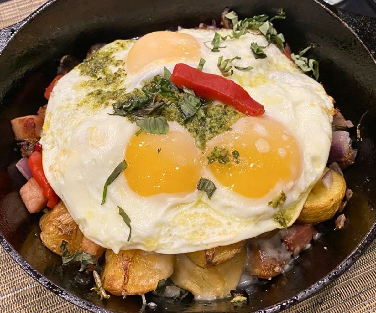 Porchetta Breakfast Skillet at Butterface in Las Vegas, Nevada