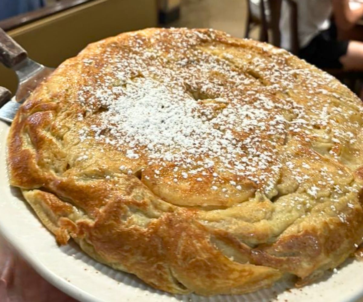 Signature Baked Apple Pancake at Sweet Orange Pancake House & Café in Schaumburg, Illinois